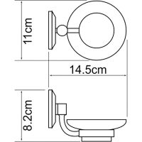 Мыльница WasserKRAFT Rhein K-6229O Хром — фото 4, Мыльницы