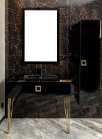 Товар: Шкаф пенал Boheme Armadi Art Lucido 35 772-GB подвесной Черный глянцевый - фото 3 Шкаф пенал Boheme Armadi Art Lucido 35 772-GB подвесной Черный глянцевый — фото 3, Мебель для ванной