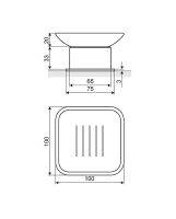 Мыльница Excellent Riko DOEX.1613BL Черная матовая — фото 3, Мыльницы