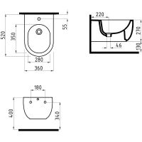Биде Bien Vokha MDBA05201VD1W5000 подвесное Белое — фото 2, Биде
