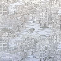 Обои Solo Voyage 168416-17 Винил на флизелине (1,06*10) Серый/Голубой/Зеленый, Город — фото 1, Обои для стен