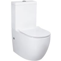 Унитаз компакт beWash Lusso BKBWR004620 Белый глянец с бачком и сиденьем Микролифт — фото 1, Унитазы