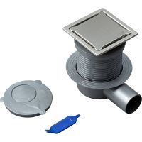 Душевой трап Logan L003-110 306893 с решеткой Нержавеющая сталь — фото 1, Трапы для душа