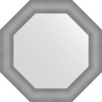 Зеркало Evoform Octagon 67х67 BY 3878 в багетной раме - Серебряная кольчуга 88 мм — фото 1, Мебель для ванной