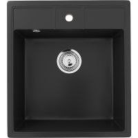 Кухонная мойка Ulgran Classic U-406-344 Ультра-черная — фото 1, Кухонные мойки