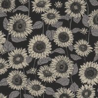 Обои AS Creation New Life 37685-4 Винил на флизелине (0,53*10,05) Черный/Серый, Цветы — фото 1, Обои для стен