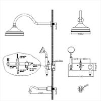 Товар: Душевая система Boheme Tradizionale Oro 288 Золото - фото 2 Душевая система Boheme Tradizionale Oro 288 Золото — фото 2, Душевое оборудование. Душевая программа