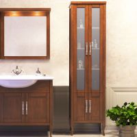 Товар: Шкаф пенал Opadiris Мираж 50 00-00000050 Светлый орех - фото 2 Шкаф пенал Opadiris Мираж 50 00-00000050 Светлый орех — фото 2, Мебель для ванной