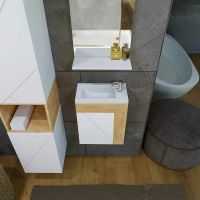 Тумба под раковину Бриклаер Кристалл 40 4627125416057 подвесная Белая — фото 6, Мебель для ванной