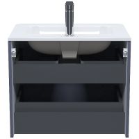 Тумба с раковиной Iddis Edifice 60 EDI60D0i95K подвесная Темно-серая — фото 5, Мебель для ванной