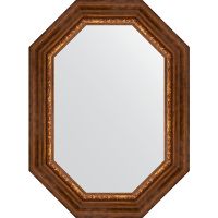 Зеркало Evoform Octagon 56x76 BY 7169 в багетной раме - Римская бронза 88 мм — фото 1, Мебель для ванной