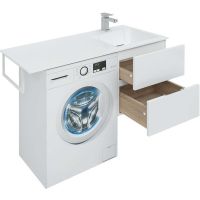 Тумба под раковину Aquanet Алвита 120 R 243660 подвесная Белая — фото 7, Тумбы под раковину