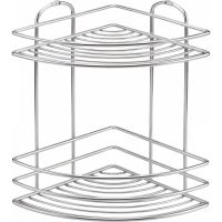 Полка корзина Tekno-tel BK022SSS угловая Нержавеющая сталь — фото 1, Полки для ванной и душа