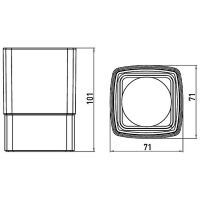 Стакан для зубных щеток Emco Loft 0520 016 01 Нержавеющая сталь — фото 4, Мыльницы