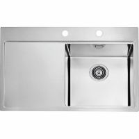 Кухонная мойка Alveus Pure 40R KMB-90 790x525 1103651 Брашированная сталь — фото 1, Кухонные мойки