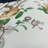 Обои Andrea Rossi Cavolli 54421-6 Винил на флизелине (1,06*10,05) Зеленый/Разноцветный, Цветы — фото 2, Обои для стен