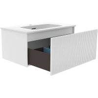 Тумба под раковину La Fenice Terra 80 FNC-01-TER-B-80 подвесная Белая матовая — фото 3, Мебель для ванной