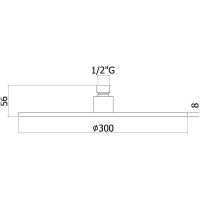 Верхний душ Paffoni Master King ZSOF079BO Белый матовый — фото 3, Верхние души