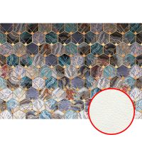 Фреска Ortograf Forma 32677 Фактура флок FLK Флизелин (4*2,7) Синий/Коричневый/Золото, Геометрия/Абстракция — фото 1, Фрески