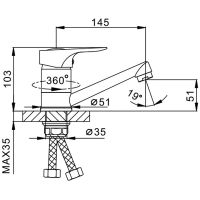 Смеситель для кухни Frap H28 F4528-2-B Хром — фото 3, Смесители для кухни