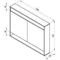 Зеркальный шкаф Ravak MC Step 100 X000001421 с подсветкой Белый глянцевый — фото 7, Зеркальные шкафы в ванную