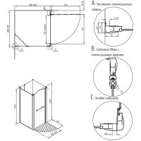 Товар: Душевой уголок Migliore Diadema 90x90 R 22672 профиль Золото стекло матовое - фото 2 Душевой уголок Migliore Diadema 90x90 R 22672 профиль Золото стекло матовое — фото 2, Душевые уголки