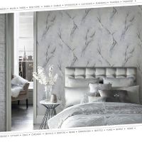 Обои Decori-Decori City 83205 Винил на флизелине (1,06*10,05) Голубой/Серый, Мрамор — фото 2, Обои для стен