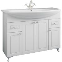 Тумба под раковину Sanflor Софи 105 С02645 Белая матовая — фото 1, Тумбы под раковину