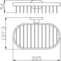 Мыльница Rav Slezak Yukon YUA0301CB Хром Белый — фото 2, Мыльницы
