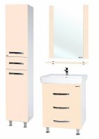 Шкаф пенал Bellezza Рокко 35 Бежевый Белый арт-4623704090076 — фото 2, Пеналы для ванной комнаты