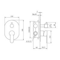 Душевая система Berges Nardis 3R 071013 Хром — фото 10, Встраиваемые душевые комплекты