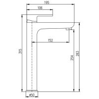 Смеситель для раковины Rav Slezak Vltava VT430.5CMATZ Черный матовый Золото — фото 2, Смесители для раковины