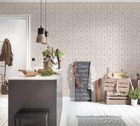 Обои AS Creation Maison Charme 39069-4 Винил на флизелине (0,53*10,05) Белый/Бежевый/Розовый, Полоса/Цветы — фото 6, Обои для стен