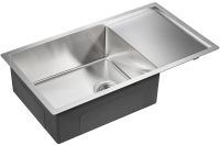 Кухонная мойка Paulmark Gerberg 78F Uni PM217844-BS Брашированная сталь — фото 2, Кухонные мойки