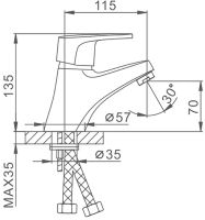 Смеситель для раковины Frap H50 F1050 Хром — фото 9, Смесители
