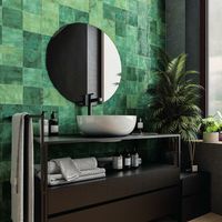 Керамическая плитка DNA Tiles Enamel Square Moss 123078 настенная 12,5х12,5 см — фото 2, Керамическая плитка