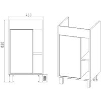 Товар: Тумба под раковину VIANT Бостон 50 VBOS50COG-T1ST Графит матовый Дуб Вотан - фото 6 Тумба под раковину VIANT Бостон 50 VBOS50COG-T1ST Графит матовый Дуб Вотан — фото 6, Мебель для ванной