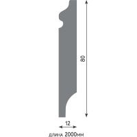 Плинтус Evrowood PN 040 2000x80x12 мм — фото 6, Плинтуса напольные