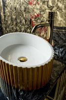 Раковина-чаша Boheme NeoArt Canale 50 878-G Золото Белая — фото 4, Раковины