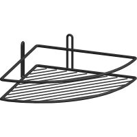 Полка корзина DIWO Смоленск П16144 угловая Черный муар — фото 1, Полки для ванной и душа