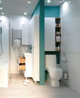 Шкаф пенал 1MarKa Gaula 60Н У92518 над унитазом White — фото 5, Пеналы для ванной комнаты