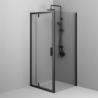 Душевой уголок AM.PM Gem 90х90 W90G-404-9090-BT профиль Черный матовый стекло прозрачное — фото 2, Квадратные душевые уголки