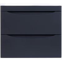 Тумба под раковину Style Line Бергамо 60 СС-00002318 подвесная Черная антискрейч — фото 1, Мебель для ванной