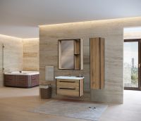 Товар: Шкаф пенал Bellezza Бруно 35 L 4622204182496 подвесной Табакко - фото 6 Шкаф пенал Bellezza Бруно 35 L 4622204182496 подвесной Табакко — фото 6, Мебель для ванной