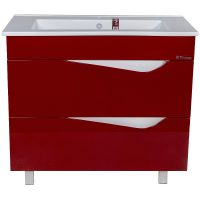 Тумба под раковину Bellezza Эйфория 105 4639118660033 Красная — фото 1, Тумбы под раковину