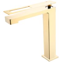 Смеситель для раковины Boheme Q 142-GG Золото — фото 1, Смесители