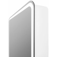 Зеркальный шкаф Reflection Circle 400х800 R RF2104SR с подсветкой Белый матовый — фото 4, Мебель для ванной