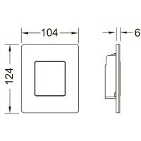 Клавиша смыва Tece Solid Urinal 9242435 для писсуара Черная матовая — фото 2, Комплектующие для душевого оборудования