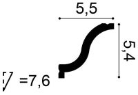 Карниз Orac Decor CX108 2000x54x55 мм — фото 2, Карнизы