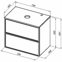 Товар: Тумба под раковину Aquanet Арт 75 313255 подвесная Белая матовая - фото 18 Тумба под раковину Aquanet Арт 75 313255 подвесная Белая матовая — фото 18, Тумбы под раковину